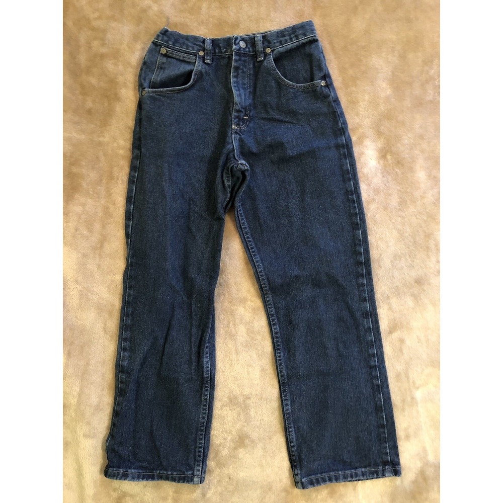 Wrangler Jeans Boys 14 Regular Denim Adjustable Waist Straight Leg